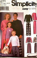 Simplicity 5271 | Unisex Child's, Teen's, and Adult's Pants, Cap, Knit Top, and Pet Bed | Size XS-L / XS-XL