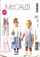 McCall's M6304 | Toddlers' Rompers in Two Lengths, Dress, Jacket, and Shirt | Toddlers' Size 2-3-4