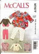 McCall's M7677 | Infants' Tops and Leggings | Infant Size Newborn-XLg