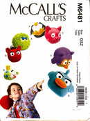 McCall's Crafts M6481 | Stuffed Toys | Craft Pattern