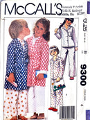 McCall's 9300 | Children's Robe, Belt, and Pajamas | Child Size 4