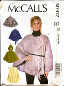 McCall's M7477 | Misses' Capes and Belt | Size L-XXL