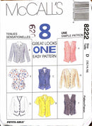 McCall's 8222 | Misses' Tops | Size 12-16