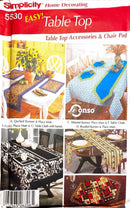 Simplicity 5530 | Table Accessories | Home Decor Pattern