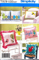 Simplicity 1929 | Appliqued Pillow | Home Decor Pattern