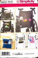 Simplicity 2822 | Accessories for Wheelchair, Walker, and Lounge Chair | Craft Pattern