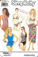 Simplicity 9750 | Misses' One and Two-Piece Swimsuits and Pareo* | Size 4-12