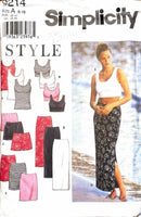 Simplicity 9214 | Misses' Knit Tank Top, Shorts, and Skirt | Size 6-16