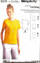 Simplicity 8376 | Misses' Knit Top with Options for Design Hacking | Size XXS-XXL