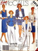 McCall's Easy 2412  | Misses' Jacket, Top, Skirt, Pants, and Shorts | Size 14-18