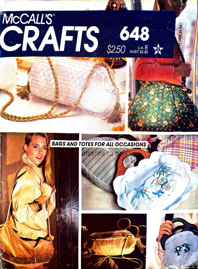 McCall's Crafts 648 ©1981  | Bermuda Bag, Bag Cover, Shoulder Bag