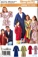 Simplicity 3575 | Unisex Child's, Teen's and Adult's Robe | Size XS-L/XS-XL