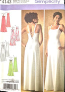 Simplicity 4143 | Misses' Evening Gown with Back Variations | Choose Your Size