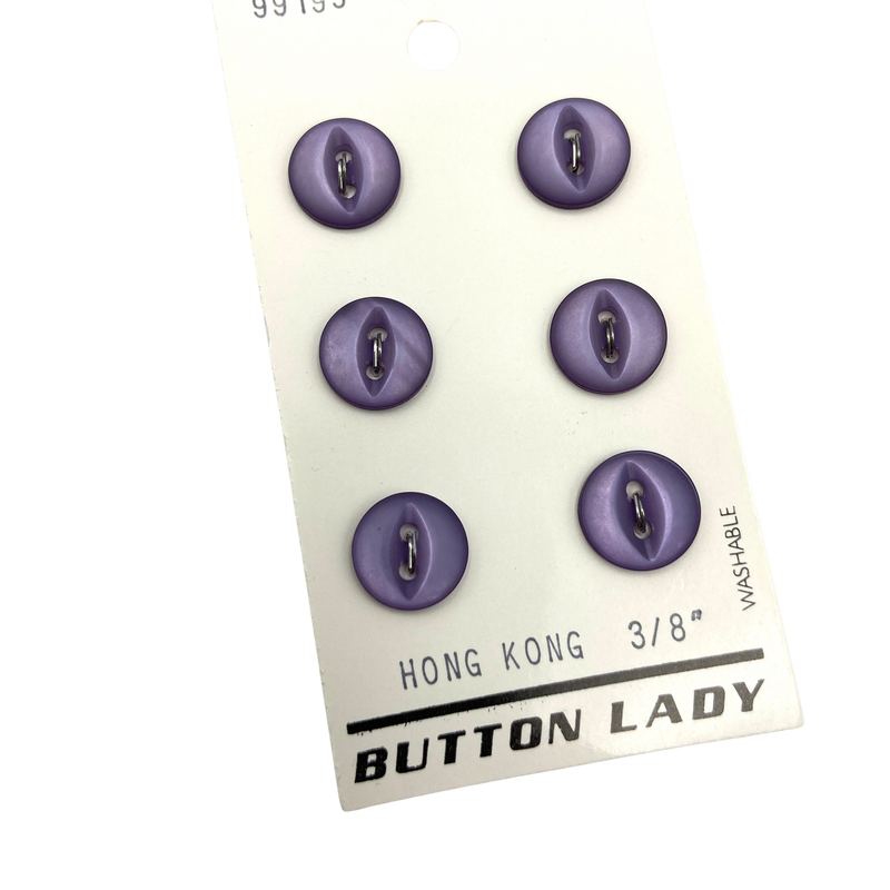 3/8" Michelle | Plastic Buttons | Set of 6