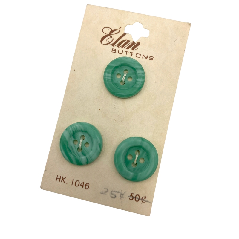 vintage green buttons for clothing