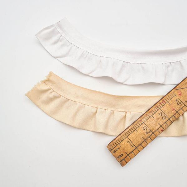 Bias Tape Ruffle Trim | White or Oyster | AS-IS