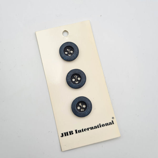 5/8" Blue/Black Buttons - JHB - Made in Italy