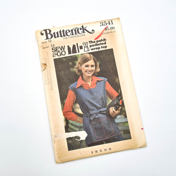 Butterick 3541 | Adult Top - Size 12, Bust 34 | Uncut, Unused, Factory Folded Sewing Pattern