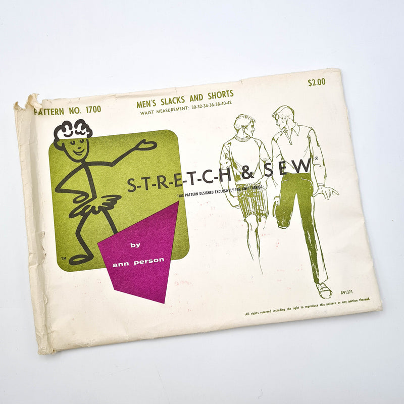 Stretch + Sew 1700 | Adult Slacks + Shorts | Size 30-42" Waist