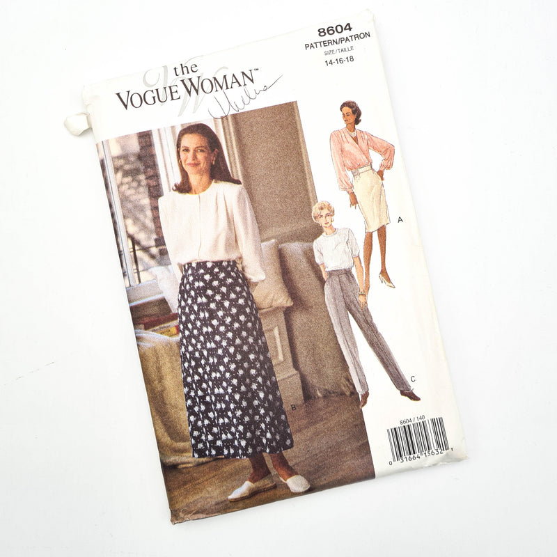 Vogue 8604 | Adult Skirt + Pants - Sizes 14-16-18