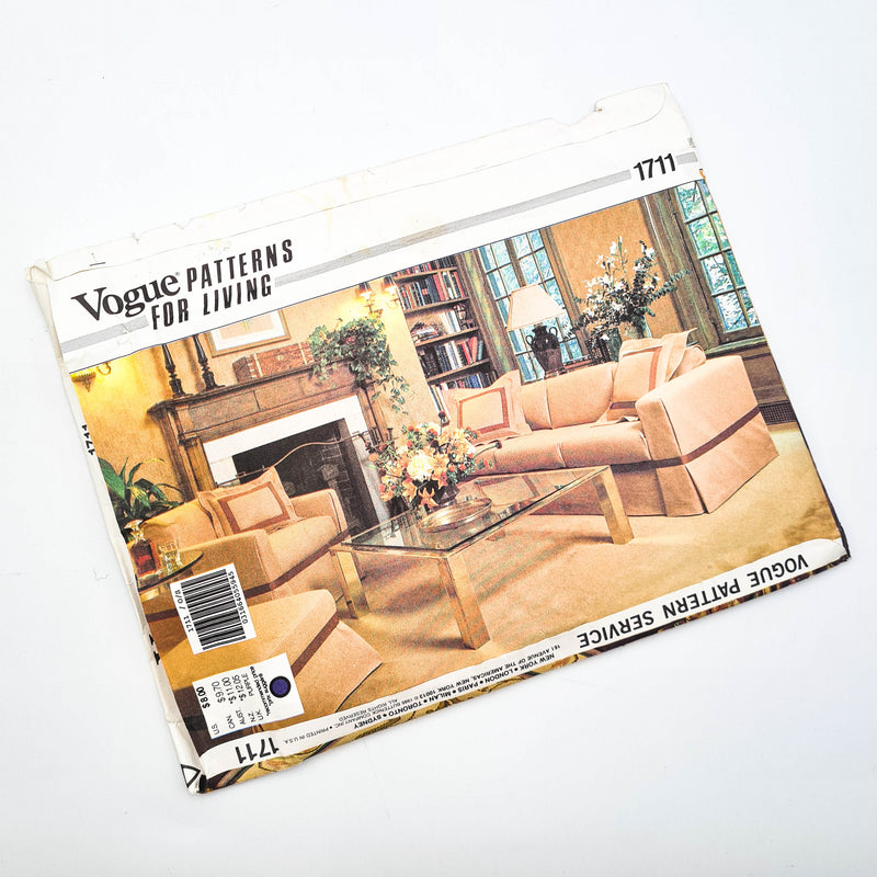 Vogue 1711 | Slipcovers + Pillows - "Package includes everything you need for measuring, cutting, and sewing"