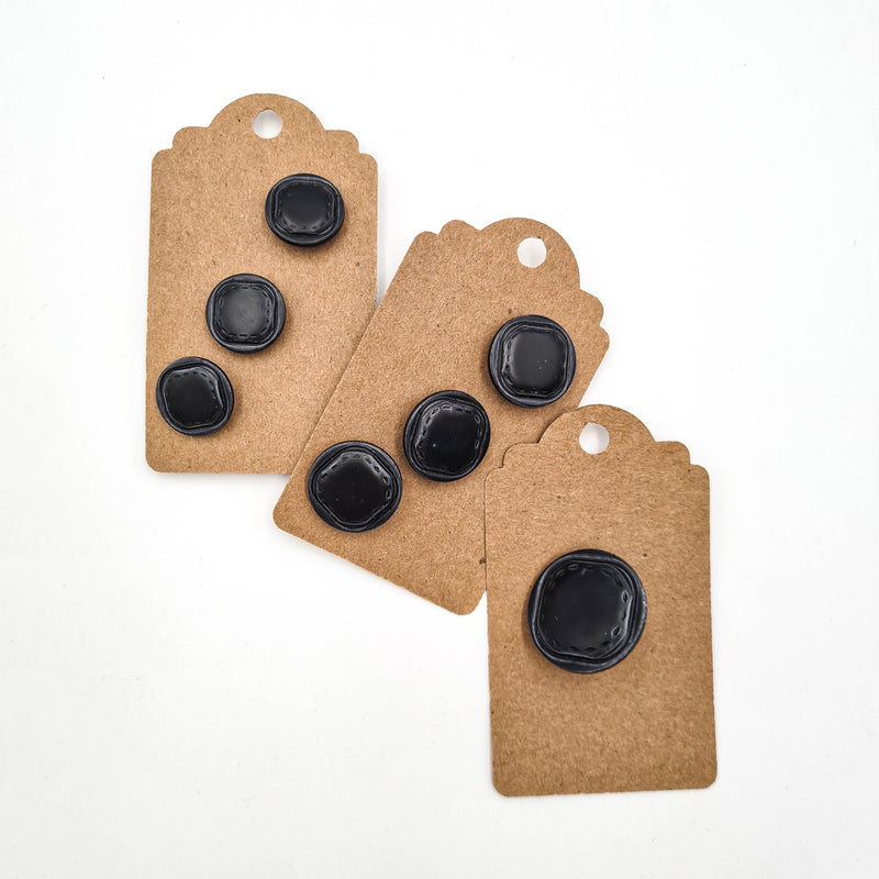 3/4" - 1" Black Licorice Buttons