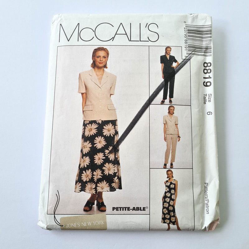 McCall's 8819 | Adult Lined Jacket, Dress, Pants, and Skirt | Size 6
