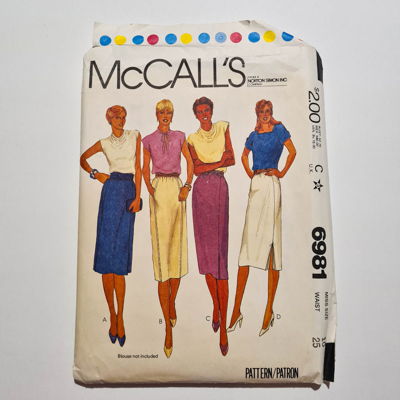 McCall's 6981 | Adult Skirts | Size 10