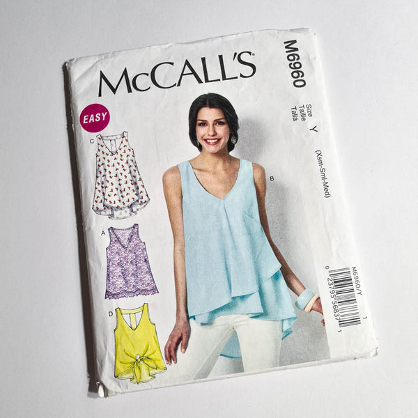 McCall's 6960 | Adult Tops | Sizes XS - S - M