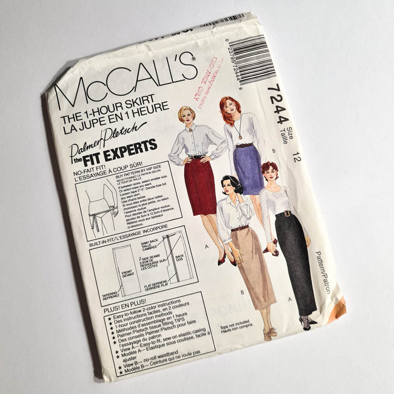 McCall's 7244 | Adult Skirt | Size 12