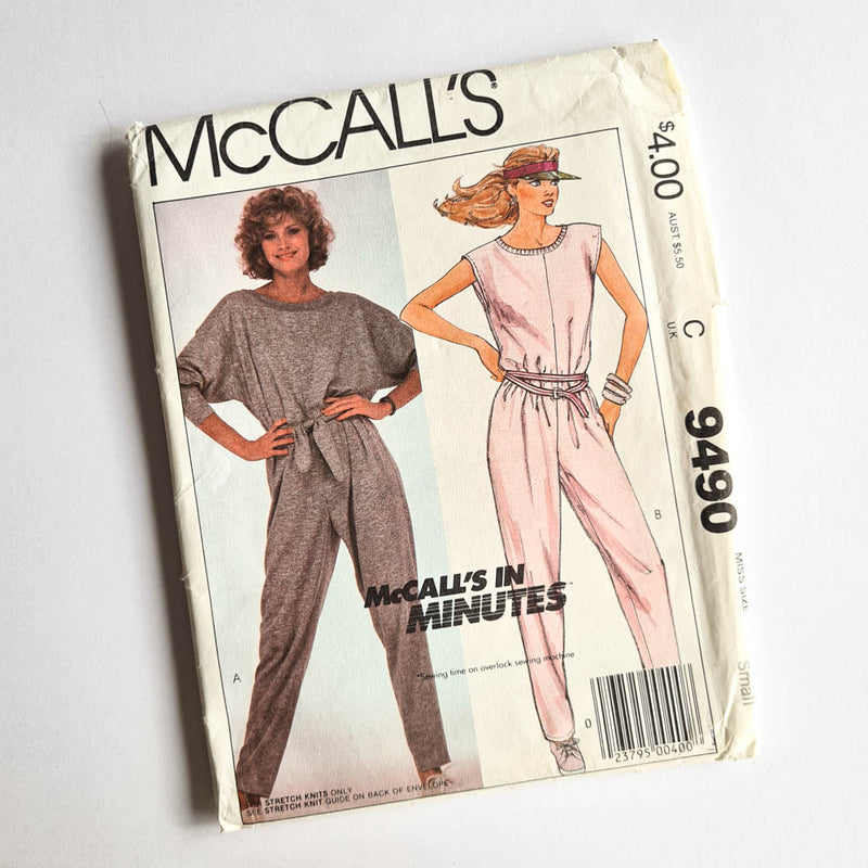 McCall's 9490 | Adult Jumpsuit and Belt | Size Small