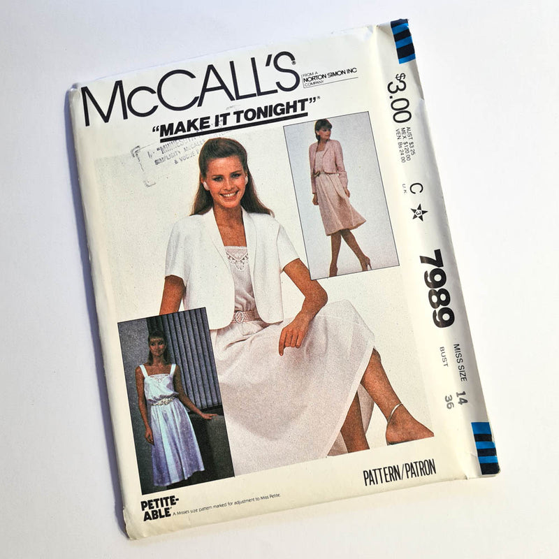 McCall's 7989 | Adult Jacket and Dress | Size 14 - 36" Chest
