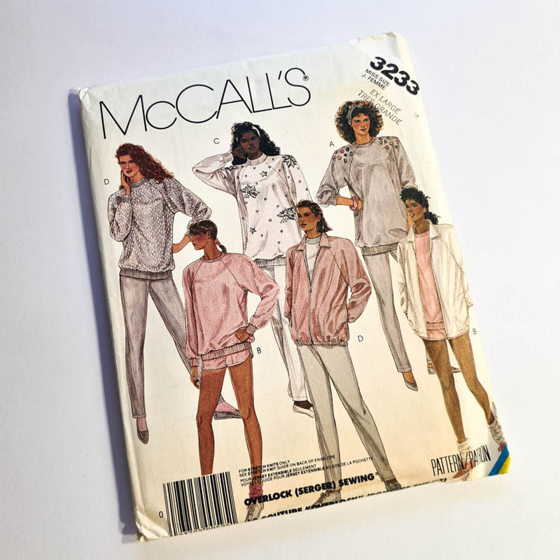 McCall's 3233 | Adult Unlined Jacket, Top, Pants, and Shorts | Size XL