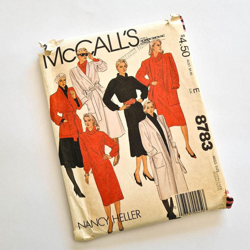 McCall's 8783 | Adult Coat or Jacket, Belt, Dress, Tunic, and Skirt | Size Medium