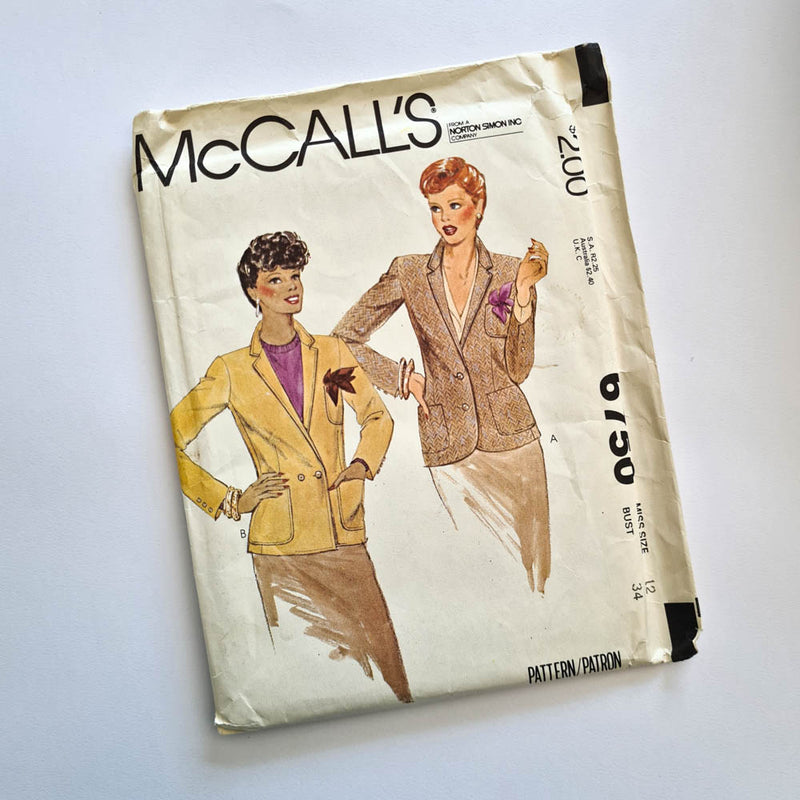 McCall's 6750 | Adult Blazer | Size 12 - 34" Chest