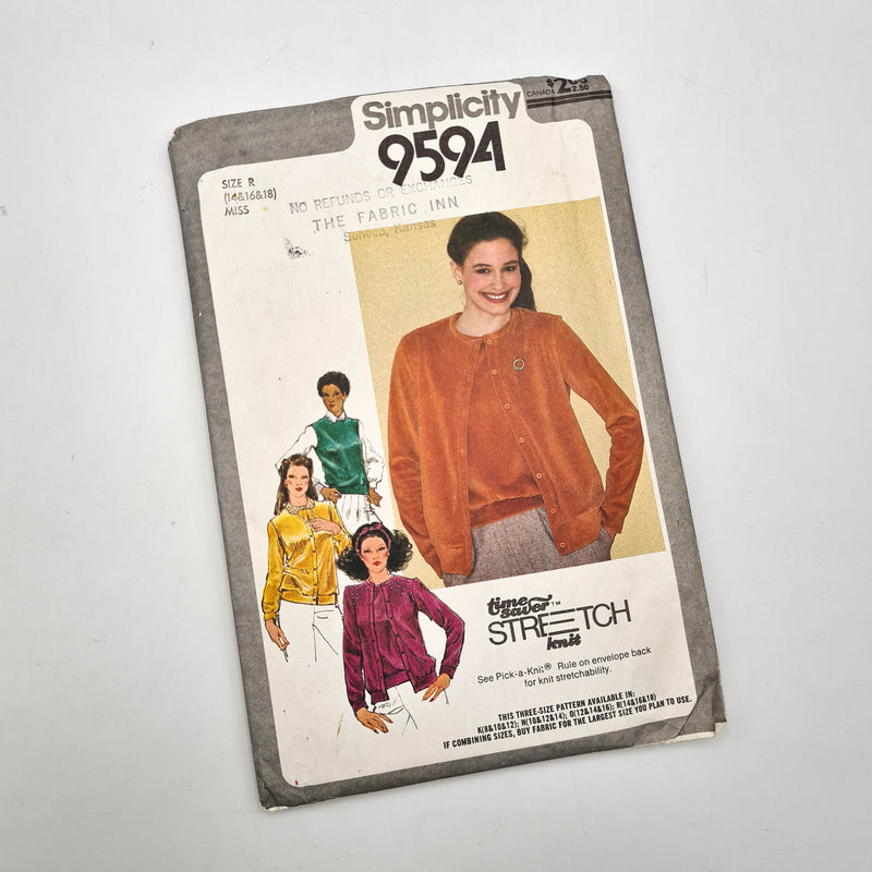 Simplicity 9594 | Adult Twin Sweater Set | Size 14 - 16 - 18