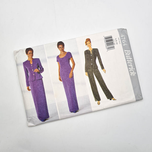 Butterick 4764 | Adult Jacket, Dress, and Pants| Sizes 6 - 8 - 10