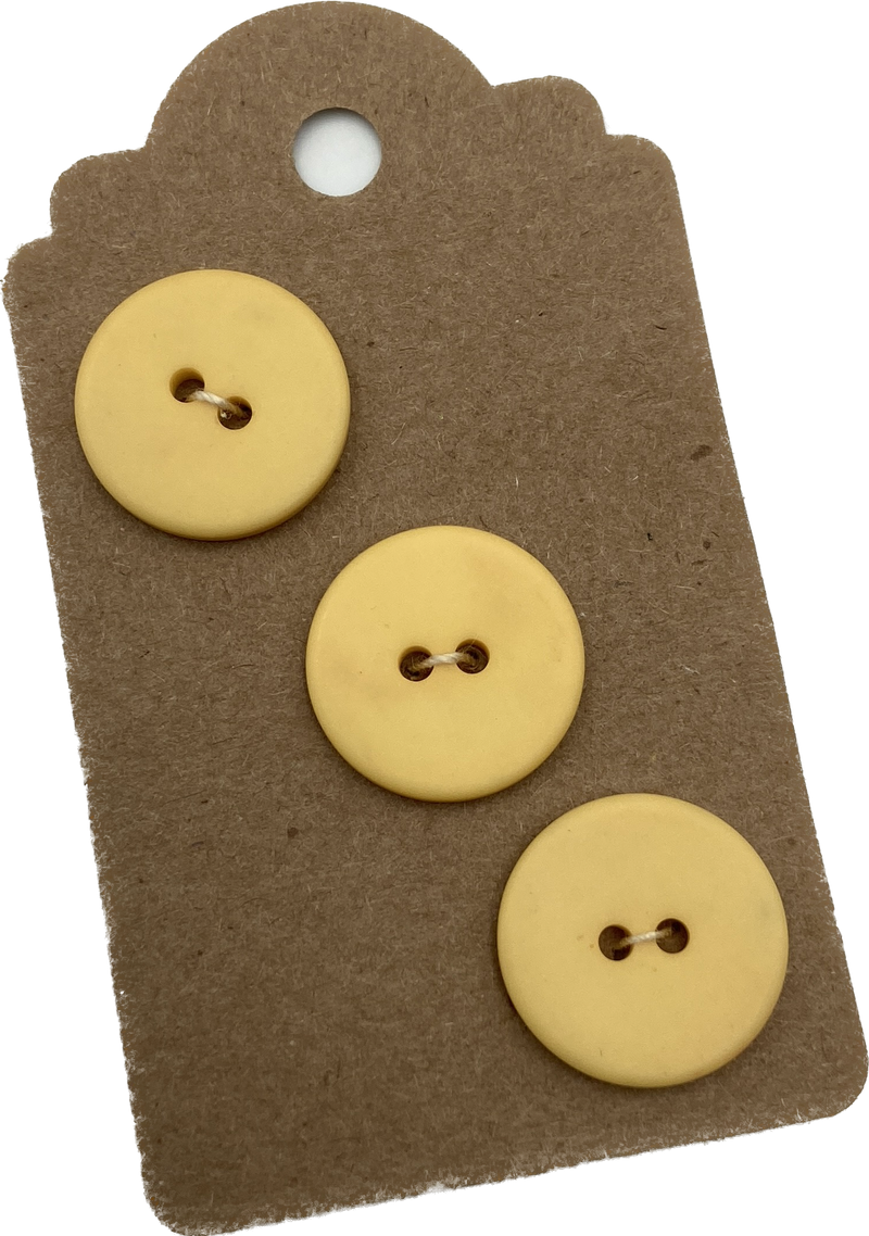 3/4" Banana Cream | Set of 3 | Plastic Buttons