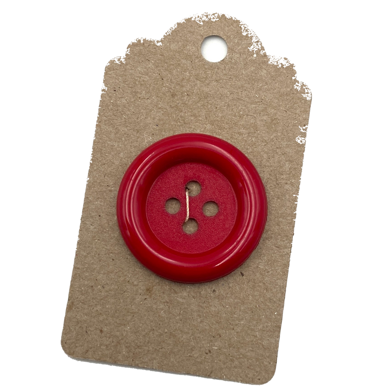 1-1/4" Stoplight | Button | Red
