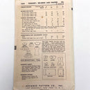 Advance 7849 | Toddlers' Bib Dress and Panties | Size 1/2, Chest 19"