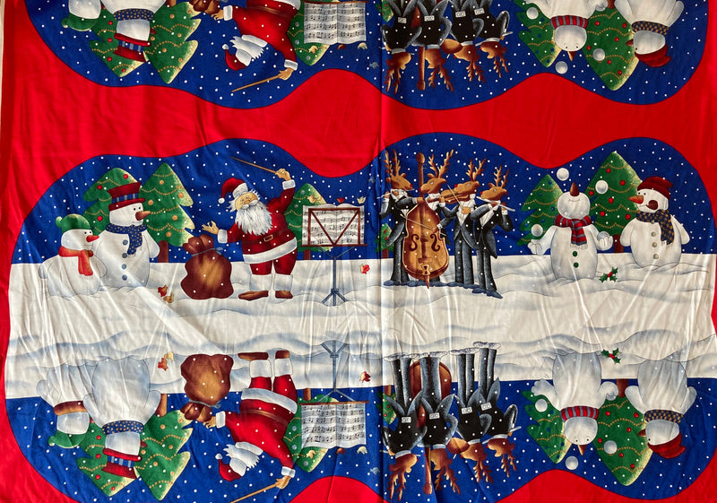 Santa Orchestra Pillow Panel