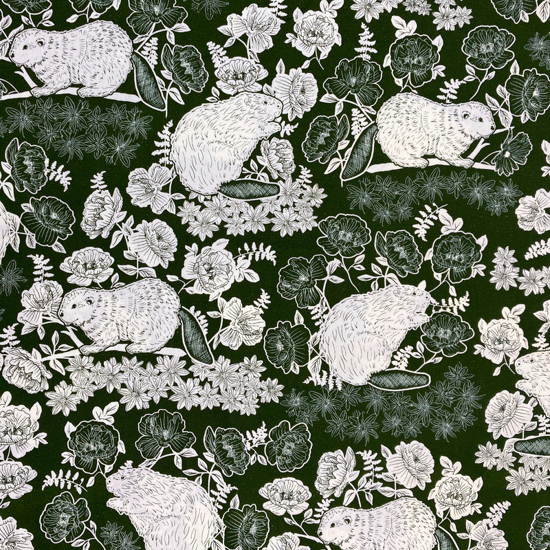 Beaver and Bloom, Sycamore | Wild Forgotten | Quilting Cotton