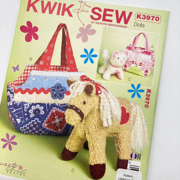 Kwik Sew 3970 | Craft Pattern - Bags + Pets | Uncut, Unused, Factory Folded Sewing Pattern