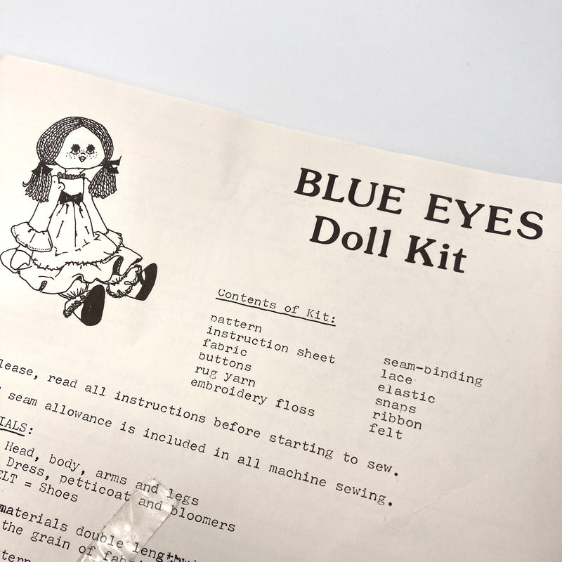 Blue Eyes Doll | Kit