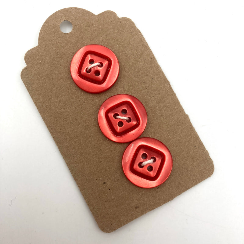 5/8" Strawberry Jam | Set of 3 Buttons