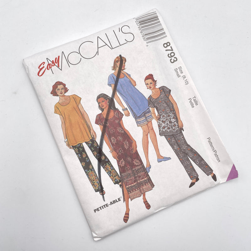 McCall's 8793 | Adult Dress, Tunic, Pants, Shorts | Sizes 8-10