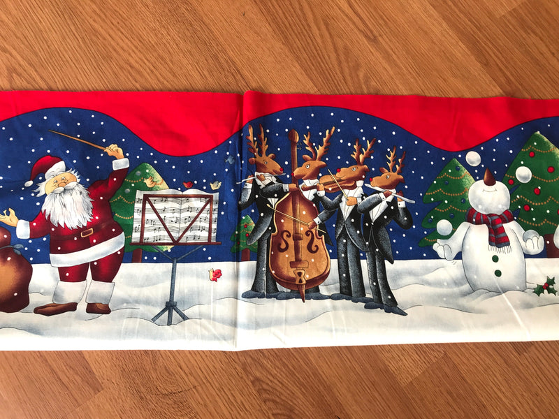 Santa Orchestra Pillow Panel