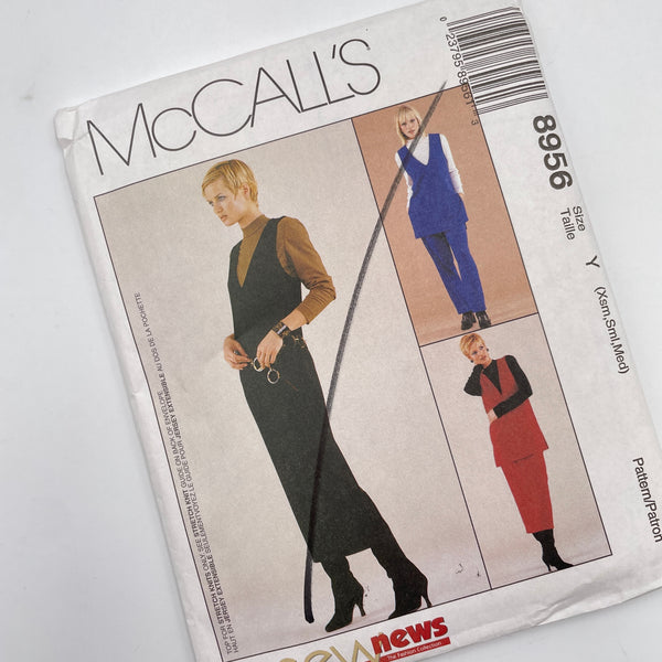 McCall's 8956 | Adult Jumper, Tunic, Pants, Skirt & Top | Size XS-M