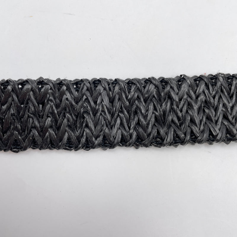 1 1/4" Black Chevron Weave Trim