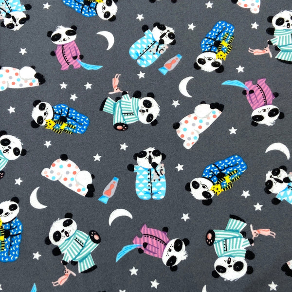 Pandas | Hello Sleepy | Cotton Flannel